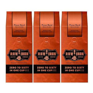 Extra Strong Ground Gourmet High Caffeine Coffee Power Band High Grade Rich Bold Sumatra Gayo Mountain Arabica Blend Small Batch 12oz Bag by Raw Iron Coffee Company (Power Band 36oz Whole Bean)