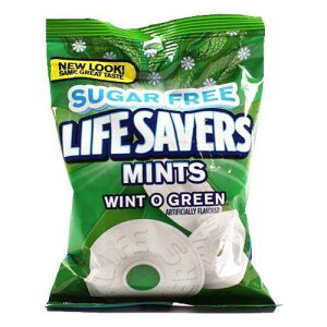LifeSavers Wint-O-Green �n�[�h �L�����f�B�[�A�����s�g�p�AM5 Life Savers LifeSavers Wint-O-Green Hard Candy, Sugar Free, M5