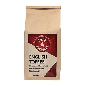 Lola Savannah English Toffee Whole Bean Coffee - Harmonized Blend of Roasted Almonds and Buttery Caramelized Toffee / Caffeinated / 2lb Bag