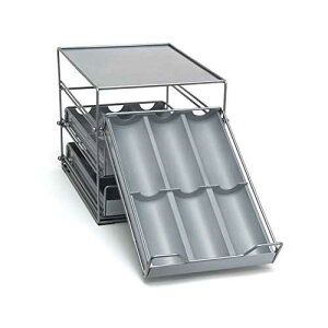 Lipper International 8720 3�i�`���g�_�E���L�b�`������уN�b�L���O�X�p�C�X�����o���A�V���o�[/�O���[ Lipper International 8720 Three-Tier Tilt Down Kitchen and Cooking Spice Drawer, Silver/Gray