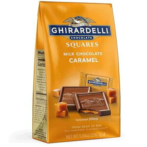 GHIRARDELLI �L���������t�B�����O����~���N�`���R���[�g�X�N�G�A�A9.04�I���X�o�b�O GHIRARDELLI Milk Chocolate Squares with Caramel Filling, 9.04 OZ Bag
