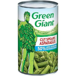 Green Giant �i�g���E�� 50% �J�b�g �A�X�p���K�X �X�s�A�[�A14.5 �I���X�� Green Giant 50% Less Sodium Cut Asparagus Spears, 14.5 Ounce Can