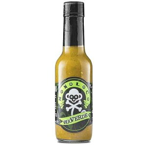 Monoloco Hot Green Sauce Vegan Gluten-Free with Jalapeno, Panamenian Scotch Bonnet Peppers, Green Onions, Coriander and Garlic, Costa Rica Medium Spicy Sauce Viejo Verde, Pack of 1 (150ml / 5oz)