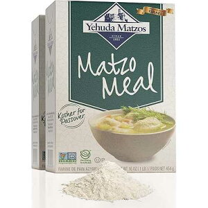 Yehuda �G���T���� �}�b�c�H�H���A16 �I���X (2 �p�b�N) �Ė����\�ȗe�����A�߂��z���̍Ղ�̂��߂̃R�[�V�� Yehuda Jerusalem Matzo Meal, 16oz (2 Pack) In Resealable Container, Kosher for Passover