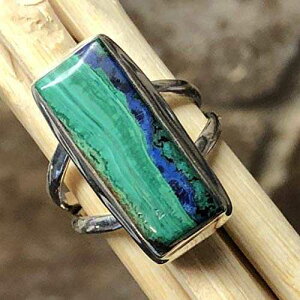�V�R�N���\�R�� �y���[ 925 �\���b�h �X�^�[�����O �V���o�[ �����O �T�C�Y 6.5 Natural Rocks by Kala Natural Chrysocolla Peru 925 Solid Sterling Silver Ring Size 6.5