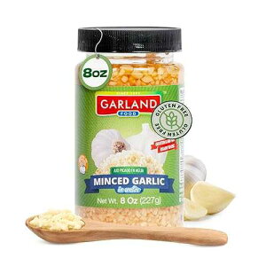 ???? ?? ?? ?? ?? 8?? by ??? ?? - ??? ??? ?? Garland Food Since 1992 Garland Food Minced Garlic in Water 8 oz ? Made in the USA - Minced Garlic in Jar for Fresh Flavor, Time-Saving Prep,