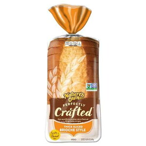 Nature's Own Perfectly Crafted Brioche Style Bread, Thick Sliced Non-GMO Brioche Bread, 22 oz Loaf