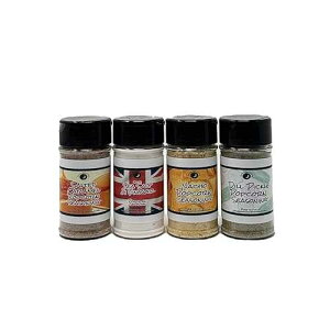 June Moon Spice Company Popcorn Seasoning | Variety 4 Pack | Sea Salt & Vinegar | Dill Pickle | Nacho Cheese | Salted Caramel | Crafted in Small Batches | Premium | Delicious Variety ? 4-Pack with Unique a