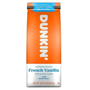 �_���L���h�[�i�c �t�����`�o�j���O���E���h�R�[�q�[ - 453g (16�I���X) Dunkin' Donuts French Vanilla Ground Coffee - 453g (16oz.)