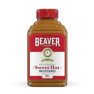 Beaver Sweet Hot Mustard, 13 oz squeeze bottle