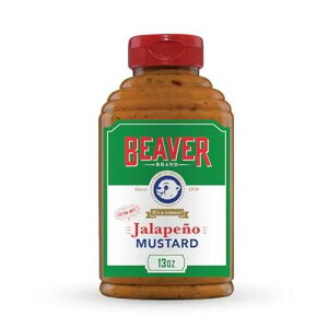 ?? ???? ????, 369g ??? ? Beaver Brand Extra Hot Jalapeno Mustard, Spicy Mustard with Jalapeno and Cayenne, 13 oz Squeeze Bottle