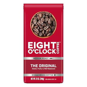 Eight O'Clock Coffee The Original Whole Bean Coffee, Medium Roast, 12 Ounce (Pack of 6) - Sweet, Fruity, Well Balanced