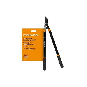 Fiskars Loppers for Tree Trimming, Heavy Duty, with Extendable Handle (24.5-37 Range), Sharp Bypass Steel Blade Tree Branch Cutter up to 1.5-Inch Diameter Cut Capacity