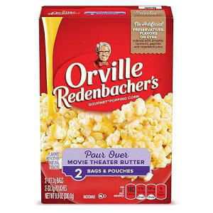 Orville Redenbacher's Orville Redenbacher�fs Microwave Popcorn, Pour Over Movie Theater Butter Flavor, 3g Fiber Per Serving, 9.9 oz., 2-Count
