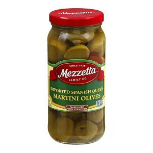 Mezzetta �A���X�y�C�������}�e�B�[�j �I���[�u �h���C �x�����b�g�Ń}���l - 10 �I���X Mezzetta Imported Spanish Queen Martini Olives Marinated with Dry Vermouth - 10 oz