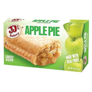 JJ's Bakery Apple Snack Pies, Individual Dessert, Fresh-Baked, Perfect for Snacks, Nut-Free, Kosher Parve, 4 Oz Each (Pack of 6)