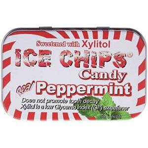 ICE CHIPS �L�V���g�[���L�����f�B �V���O���� �y�p�[�~���g ICE CHIPS Xylitol Candy Single Tin Peppermint