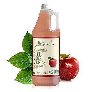 Kevala Organic Raw Apple Cider Vinegar - Excellent for Daily Use in Cooking and Baking, Free from Common Allergens Such as Gluten and Peanuts, Ingredient for Vinaigrettes and Dressings, 35 oz