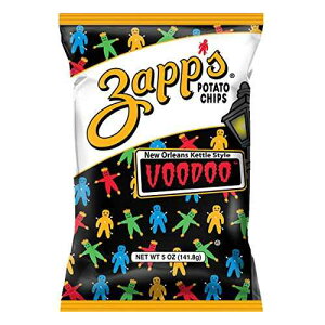 Zapp's New Orleans Kettle-Style Potato Chips, Voodoo Flavor - Crunchy Chips with a Spicy Kick, Great for Lunches or Snacking on the Go, 5 oz. Bag (Pack of 12) Zapp's Zapp s New Orleans Kettle-Style Potato Chips,
