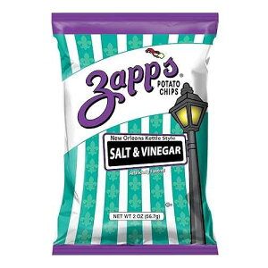 Zapp's Zapp�fs New Orleans Kettle-Style Potato Chips Salt and Vinegar Flavor (2 oz Bags, 25 Count), Crunchy Chips with a Spicy Kick, Perfect On-The-Go, Gluten Free Snack