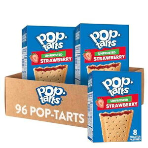 ???? ??? ?????, ?? ?? ? ?? ??, ?????? ?????, 10.15 ??? ??? (???? 96?) Pop-Tarts Toaster Pastries, Breakfast Food and Kids Snacks, Unfrosted Strawberry, 10.15lb Case (96 Count