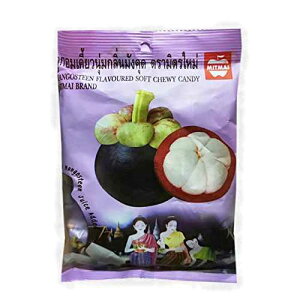 Mitmai MANGOSTEEN FLAVOURED Soft Chewy Candy MANGOSTEEN juice added 110 G. // Ship By Benjawan Shop