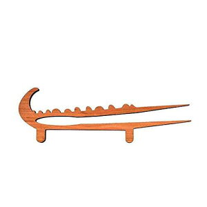 �N���R�_�C�� �g�[�X�^�[ �g���O �`�F���[���C�� Jonathan Alden Crocodile Toaster Tongs, Solid Cherry Wood
