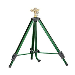 Orbit 1/2 -inch Heavy-Duty Brass Impact Sprinkler on Adjustable 22-48-inch Metal Tripod Base