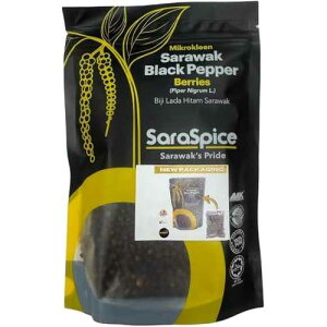 ���E�I�ɗL���ȃT�����N�Y���Ӟ� �}���[�V�A���A���i200g�j SaraSpice World Renowned Sarawak Black Peppercorns, Imported Direct from Malaysia (200g)