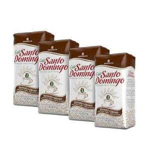 ?? ??? ??, 454g ?, ?? ?? - ???? ??? ?? (4?) Cafe Santo Domingo INDUBAN Cafe Santo Domingo, 16 oz Bag, Whole Bean Coffee, Medium Roast - Product from the Dominican Republic (Pack of 4)