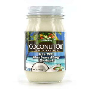 Garden Greens �R�R�i�b�c�I�C���A�s���A �G�N�X�g�� �o�[�W���A�L�x�� MCT�A32 �� Garden Greens Coconut Oil, Pure Extra Virgin, Rich in MCTs, 32 servings