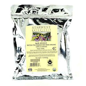 Starwest Botanicals �I�[�K�j�b�N�����p�E�_�[ �t�F�A�g���[�h�A1 �|���h Starwest Botanicals Organic Matcha Tea Powder Fair Trade, 1 Pound