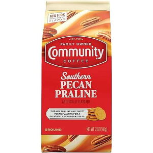 Community Coffee Southern Pecan Praline Flavored 12 Ounce, Medium Roast Ground, 12 Ounce (Pack of 1)