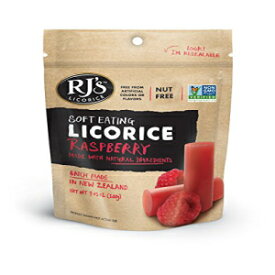 RJ's ソフトイーティングリコリス、ラズベリー 7.05オンス (5個パック) RJ's Soft Eating Licorice, Raspberry 7.05oz (Pack of 5)