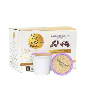 Via Bom Dia Naturally Flavored Kcup Coffee Pods, Dark Chocolate Flavor, 12 Count (Pack of 1), for Single-Serve Keurig Machines