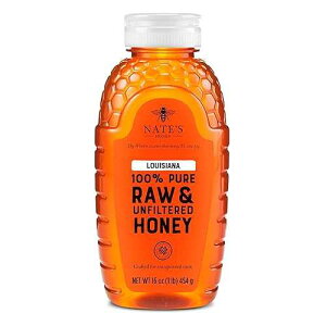 Nate's Honey Nate's Louisiana 100% Pure, Raw & Unfiltered Honey - 16 oz. Squeeze Bottle - All-natural Sweetener