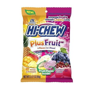 Hi-Chew Sensationally Chewy Japanese Candy Plus Fruit Mix, Mango & Pineapple/Cranberry & Grape, 12 Count
