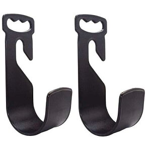 chic style 2 Pack Garden Hose Hanger Wall Mount Hose Holder Hook Fit to 25 50 75 100foot Hose (ABS Plastic, Black)