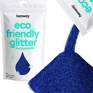 Hemway Eco Friendly Biodegradable Glitter 100g / 3.5oz Bio Cosmetic Safe Sparkle Vegan for Face, Eyeshadow, Body, Hair, Nail and Festival Makeup - Ultrafine (1/128 0.008 0.2mm) - Sapphire Blue