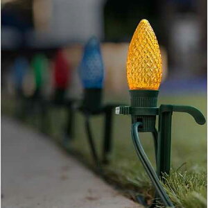 Holiday Eaves Lighting & Accessories, LLC 75 Pk - 4.25�h Halo Christmas Light Stakes - Pro-Grade, Easy Install, Made in USA! Exclusive Lock Tech - C7/C9 - Reusable & UV Protected for Extreme Weather.