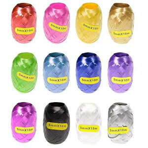 Penta Angel Christmas Curling Ribbon 12 Colors 120M Balloon String Ribbon for Christmas Thanksgiving Wedding Party Decoration Craft Bows Balloon Gift Wrapping Florists Showers