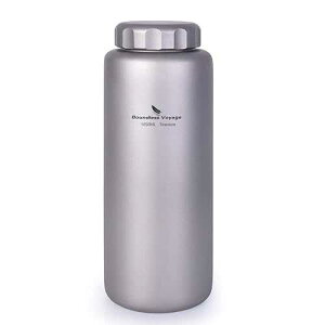 iBasingo 1050ml/35.5 oz Titanium Water Bottle with Handle Outdoor Leak-Proof Wide Mouth Sport Drinking Bottle Camping Tea Coffee Canteen Kettle for Hiking Climbing Running A-Ti3006D