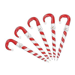 Fun Express Candy Cane Snowman Pens (1 Dozen) - Bulk