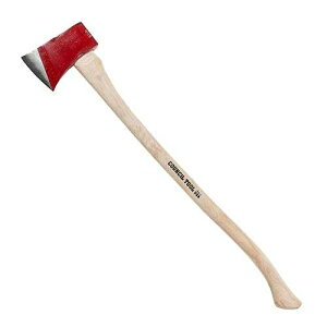 COUNCIL TOOL Single Bit Axe - 3.5 lb. Dayton Pattern Axe with 36 Curved Wooden Handle & Forged Steel Head - 35DR36C
