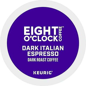 Eight O'Clock Coffee Dark Italian Espresso Roast Keurig Single-Serve K-Cup Pods, Dark Roast Coffee, 24 Count (Pack of 1)