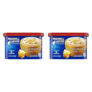 Maxwell House International Latte Vanilla Caramel Flavored Instant Coffee 8.7 Ounce (Pack of 2)