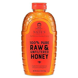 Nature Nate's 100% �����A���A�h�߂���Ă��Ȃ��I���A40 �I���X �{�g�����i���Ă��������B���ׂēV�R�Ö����A�Y�����Ȃ� Nature Nate's 100% Pure, Raw & Unfiltered Honey, 40 oz. Squeeze Bottle; All-natural Sweetener, No