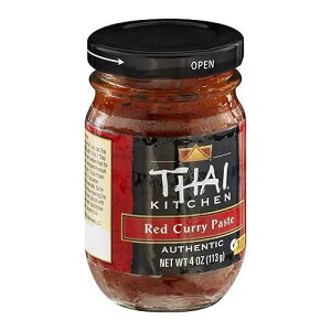 �^�C�L�b�`�� ���b�h�J���[�y�[�X�g 4�I���X (18�p�b�N) Thai Kitchen Red Curry Paste 4 OZ (Pack of 18)