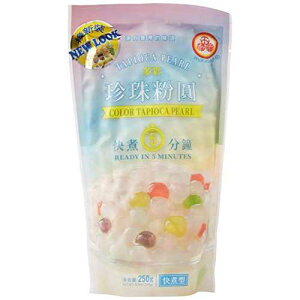 ???? - ???? ? (250??) WuFuYuan (Party Time) Wu Fu Yuan Colored Tapioca Pearls, 8.8 oz (250g) ? Quick-Cooking Boba for Bubble Tea, Desserts, Milk Tea & More ? Rainbow Tapioca Balls