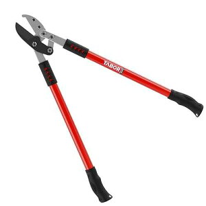 TABOR TOOLS GG12A Anvil Lopper with Compound Action, 30 Inch Tree Trimmer, Thick Branch Cutter with ? 2 Inch Cutting Capacity, Chops Thick Branches with Ease.